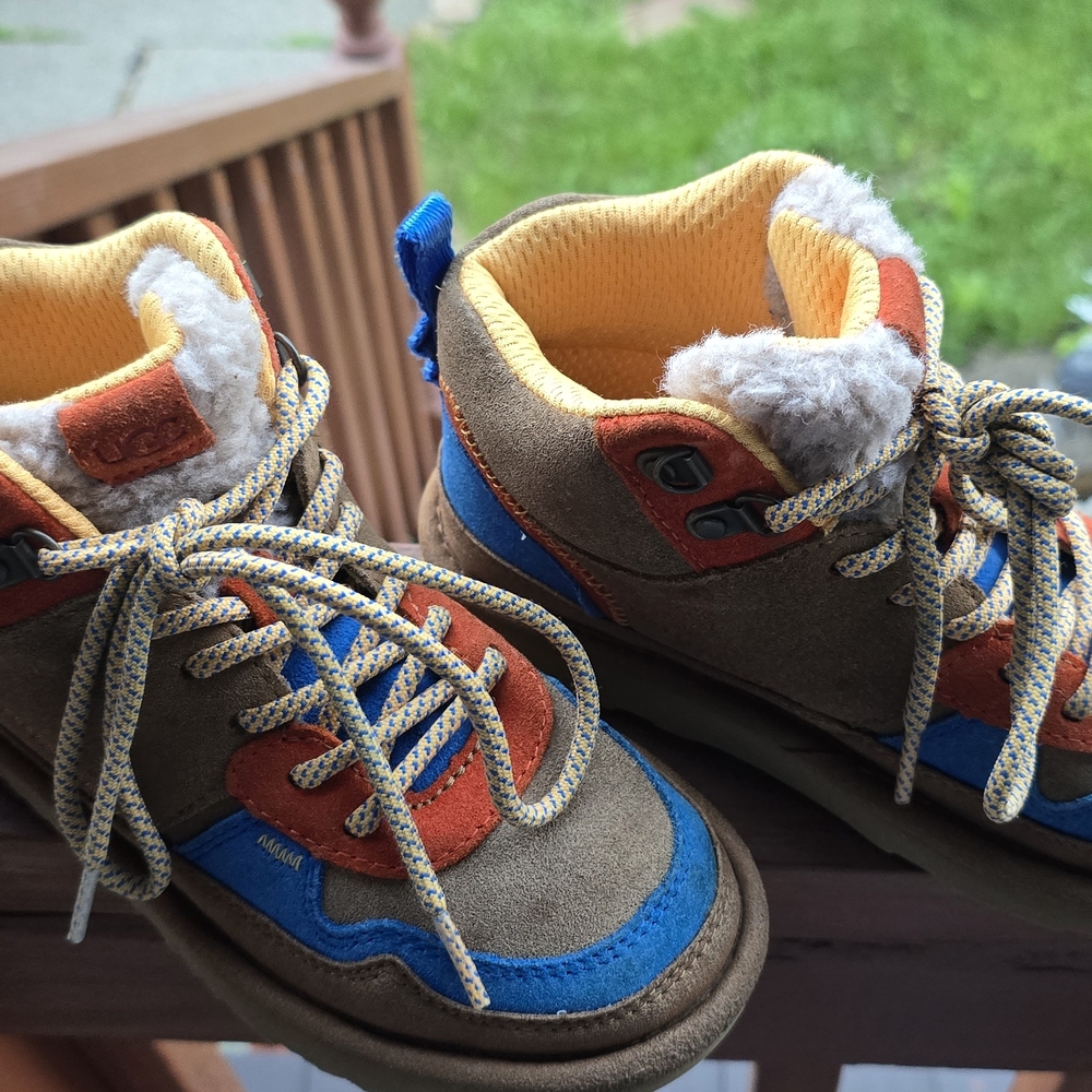 UGG Brown and Blue Adventure Boots